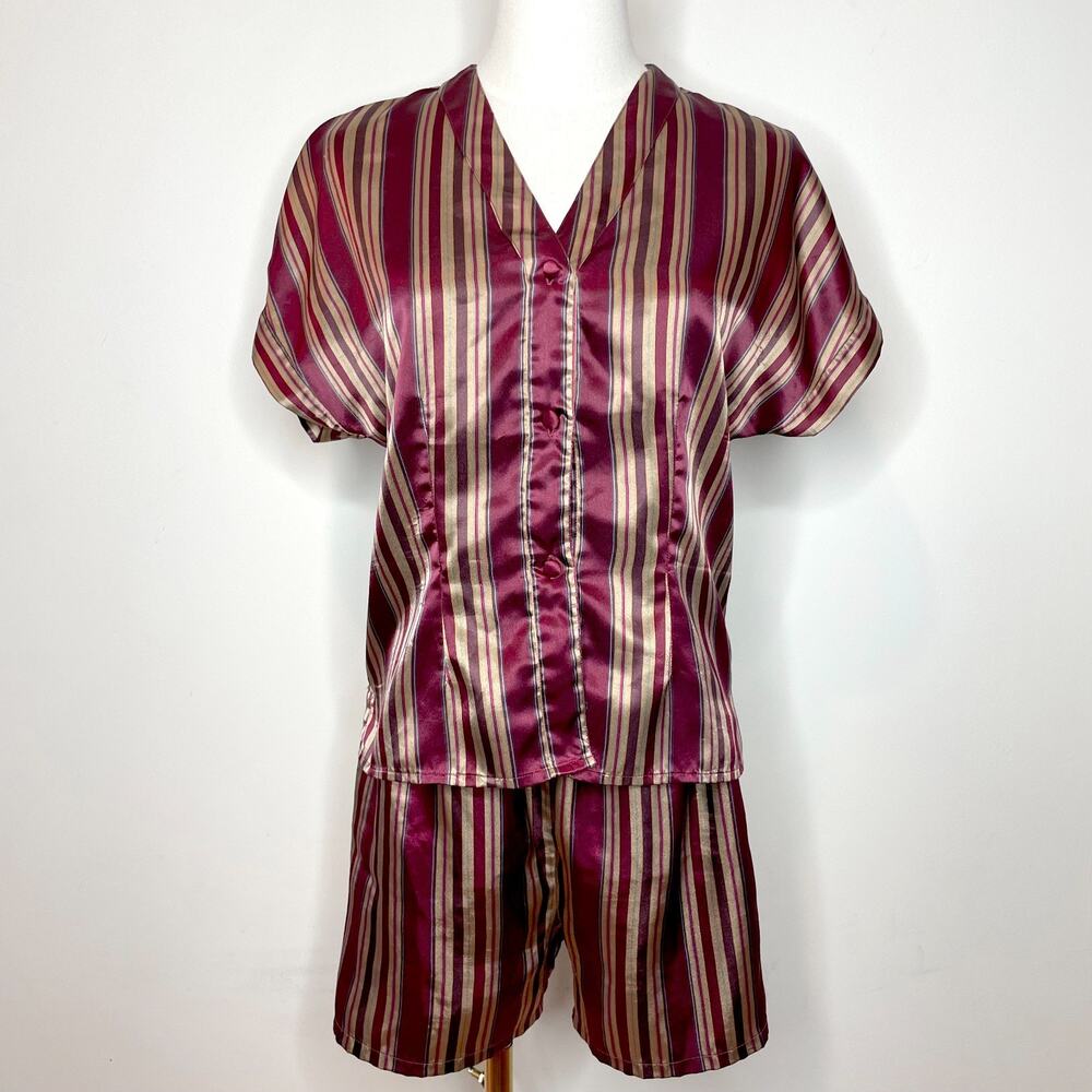 Vintage 90s Y2K Victorias Secret Satin Pajama Set XS Quiet Luxury Old Money